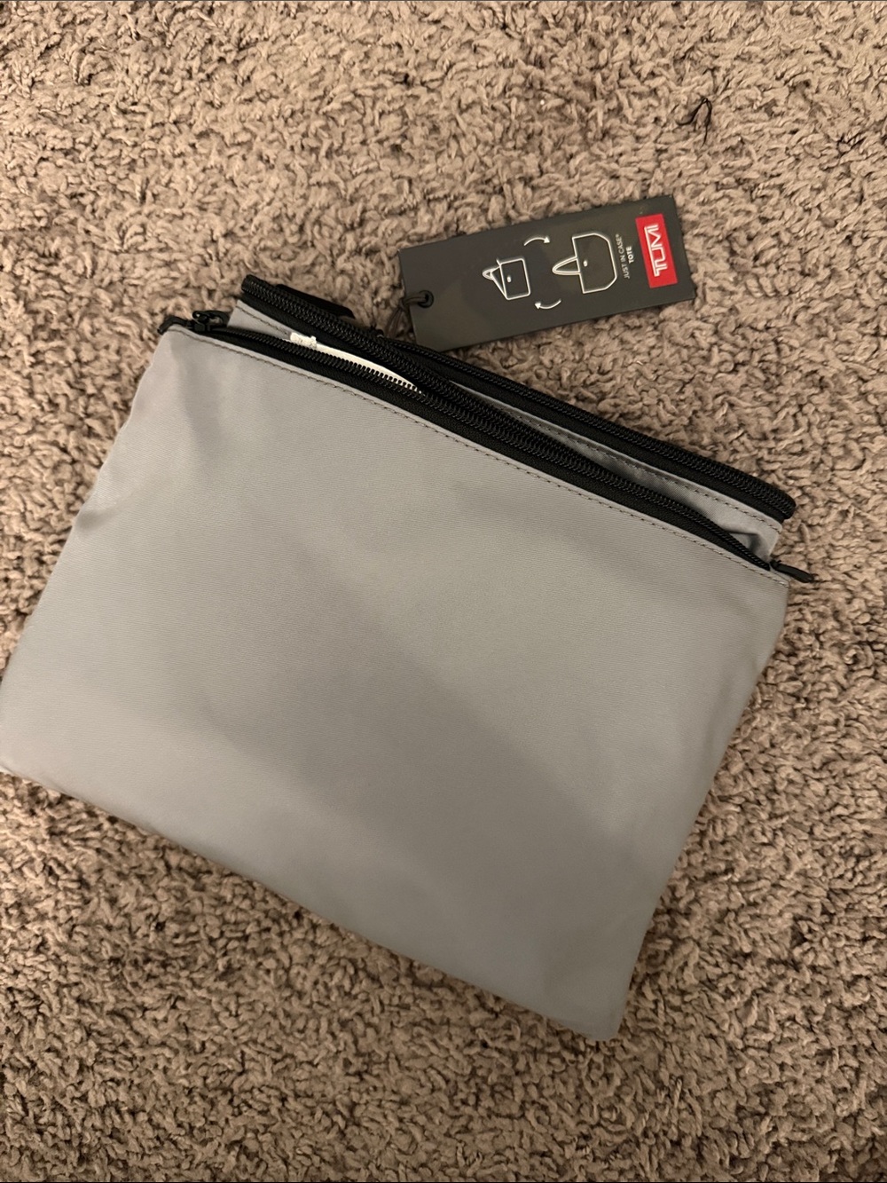 Tumi Gray Convertible Pouch Trio